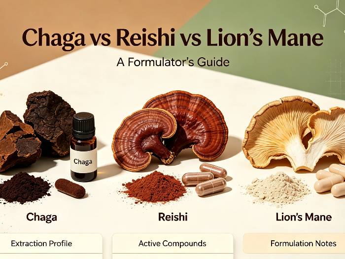 Chaga vs Reishi vs Lions Mane-A Formulators Guide Chaga vs Reishi vs Lions Mane-A Formulators Guide