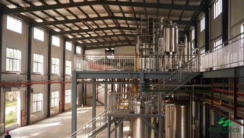 Stainless steel production equipment in a food-grade ingredient workshop